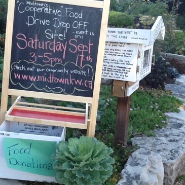 midtown food drive set up