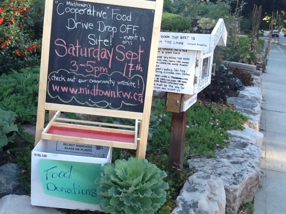 midtown food drive set up