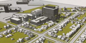 3d image ariel view of proposed Breithaupt Block Phase 3 development