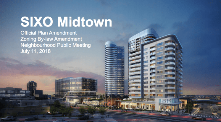 Artist rendering of towers at SIXO Midtown development site