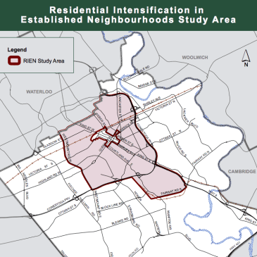 map of RIENS Study Area in Kitchener
