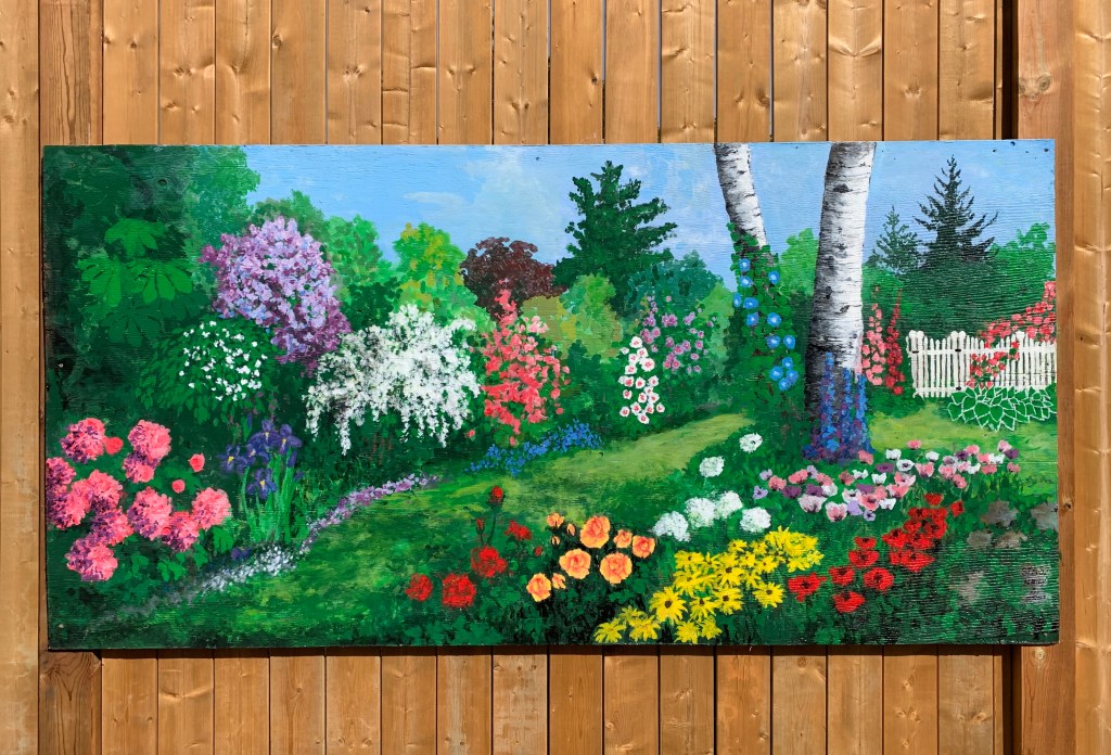 Mural on Shanley Street by artist Brenda Szasz. 